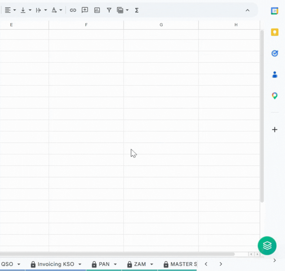 Sheets Organizer folder organization demo