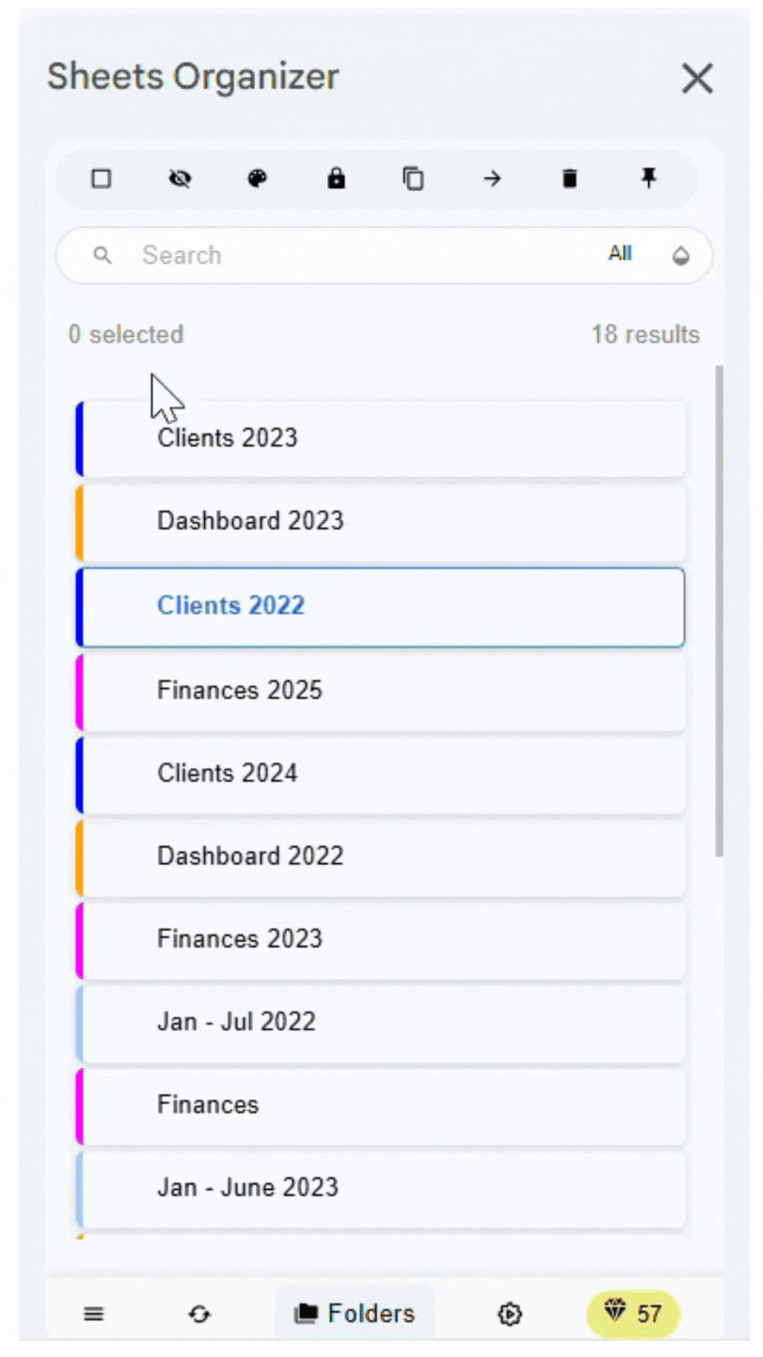 Apply a color to multiple sheets at once