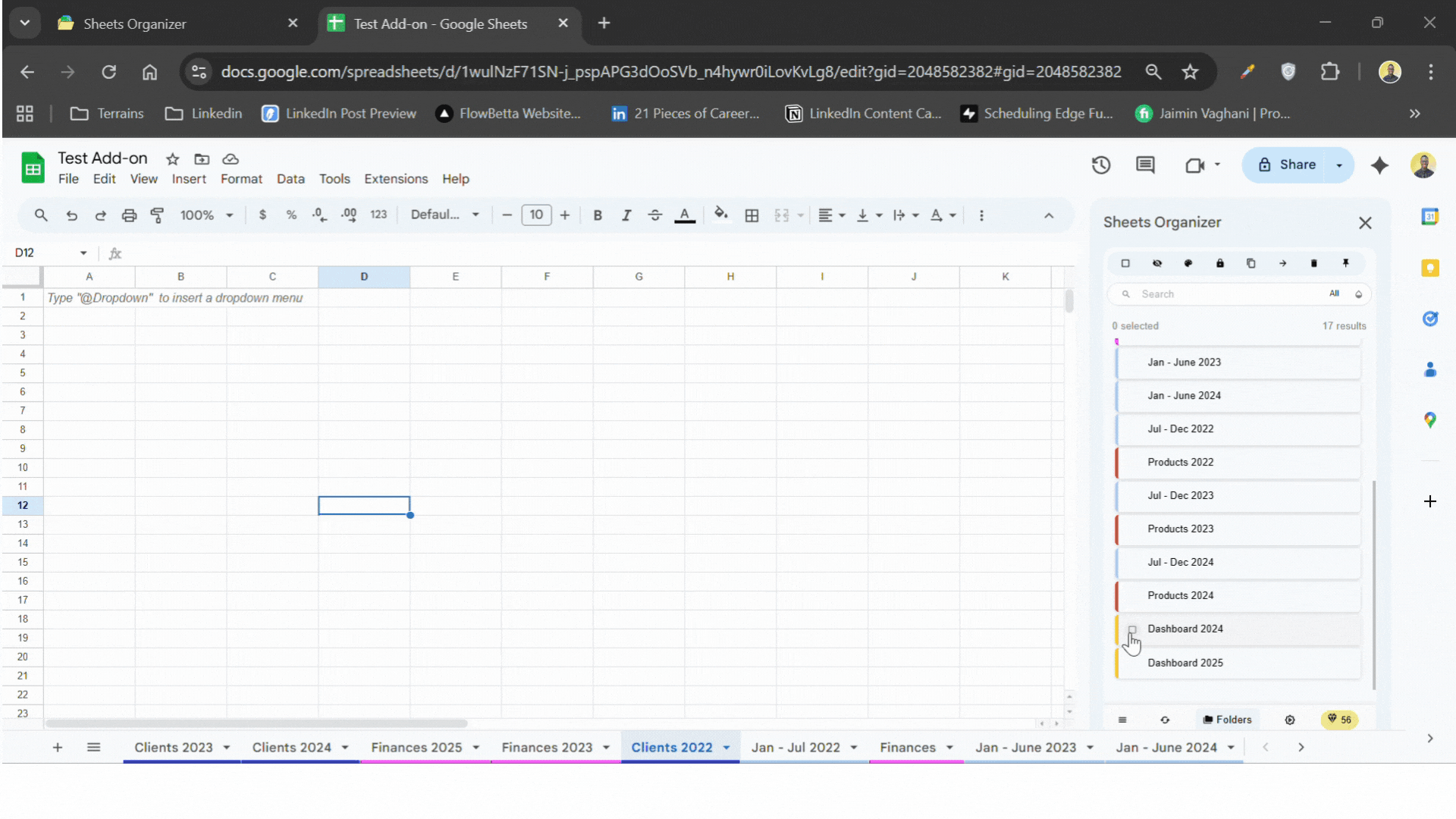 Copy to existing spreadsheets