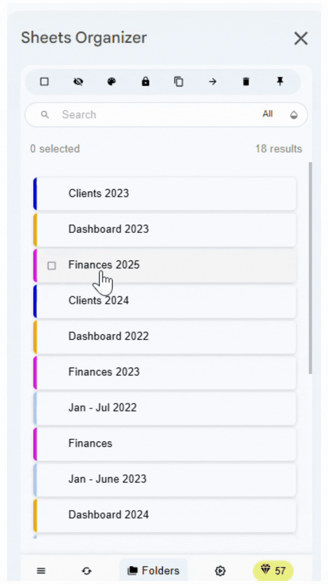 Hide multiple sheets